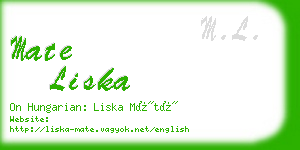 mate liska business card